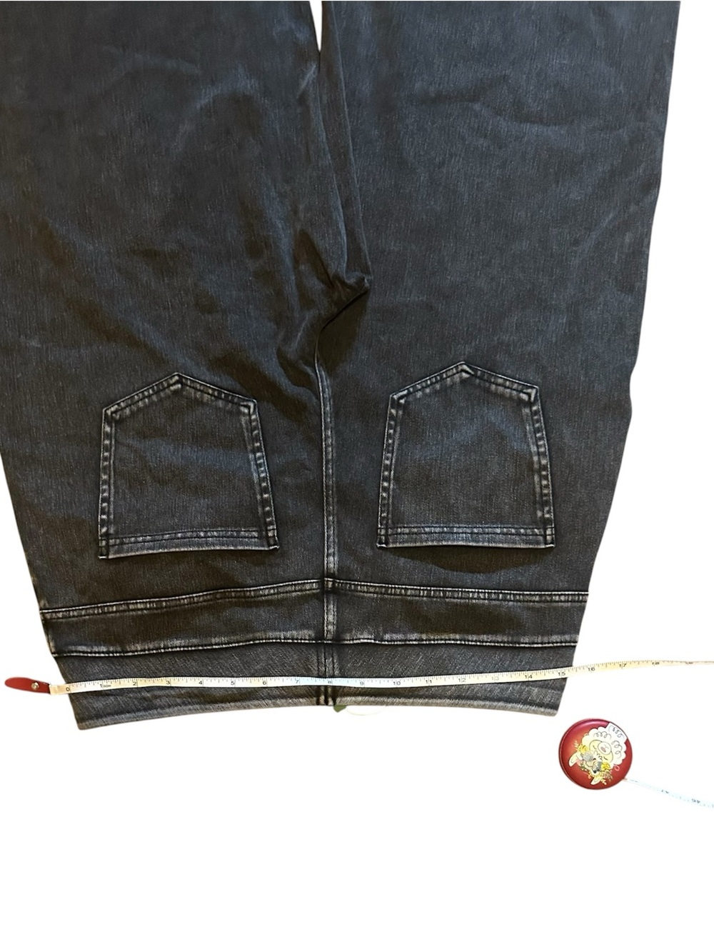 Halara Wide Leg Black Women's Jeans with Elastic Waist - Picture 7 of 8